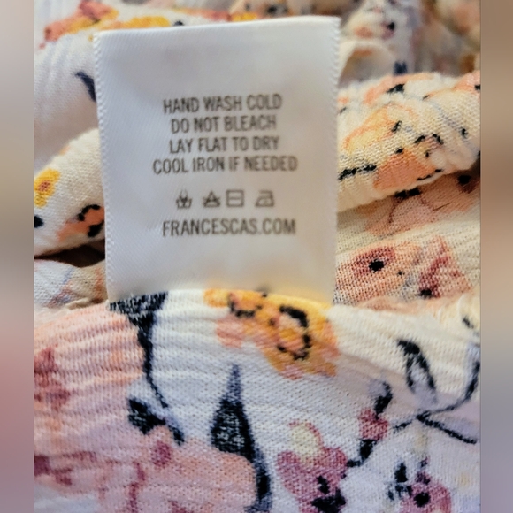 Free Francesca's Collections Blue Rain Quincy Floral Crochet Blouse, Boho, S - Picture 14 of 14